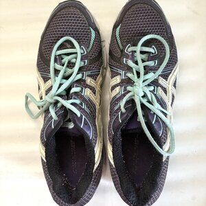 Women's Asics GT 2000 Gel Running Sneakers, Black and Teal, Size 9.5